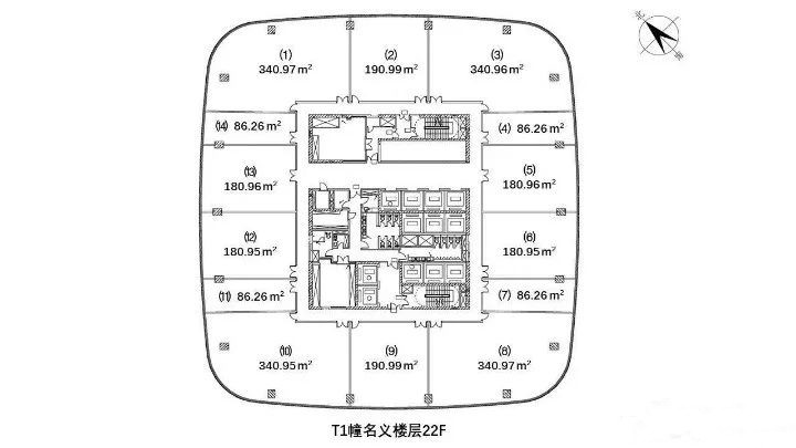 瑞虹企业天地整层平面图